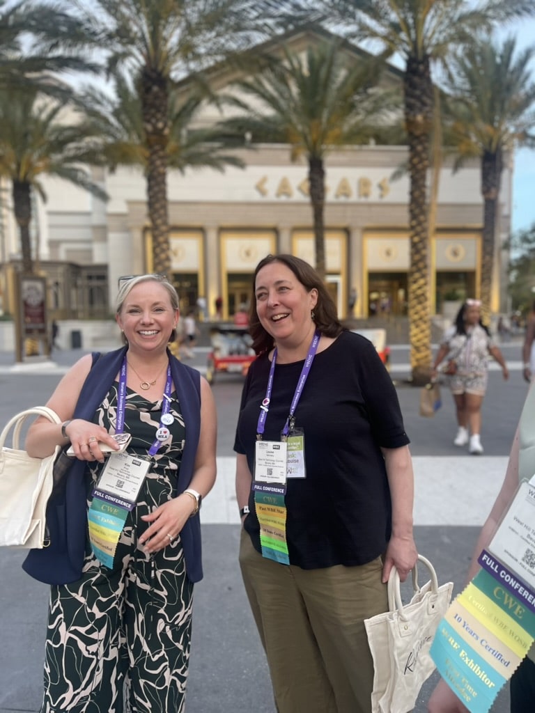 Kim Prior and Louise Kennedy at Caesars for the WBENC 2025 Women Owned Pop up Shop.